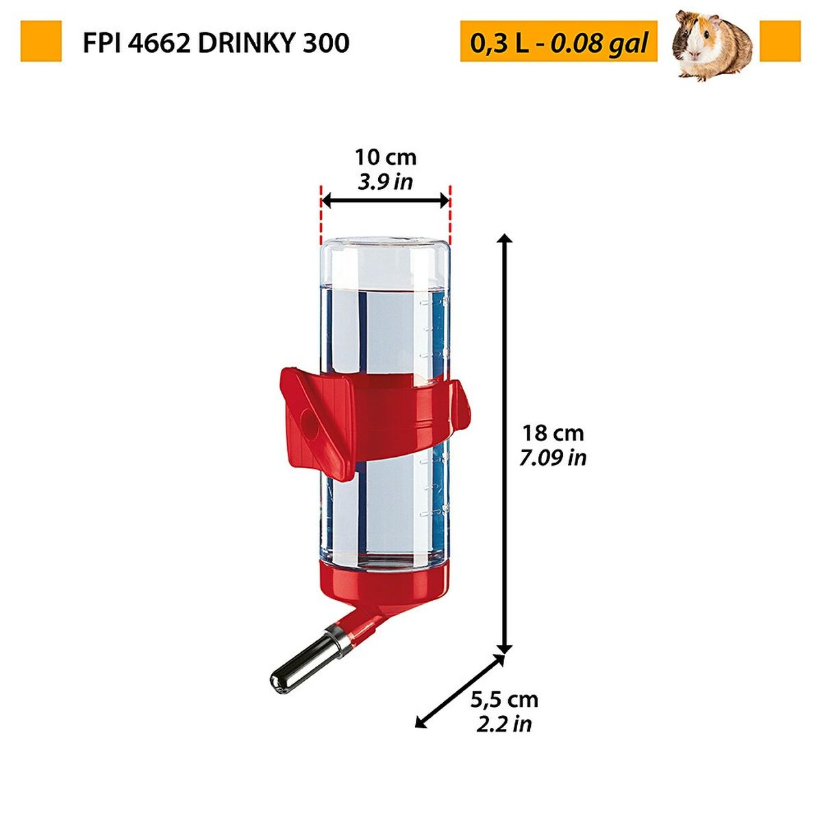 Comedero para Mascotas Ferplast Fpi 4660 Drinky 75 Negro Acero Inoxidable 300 ml  Comprati.