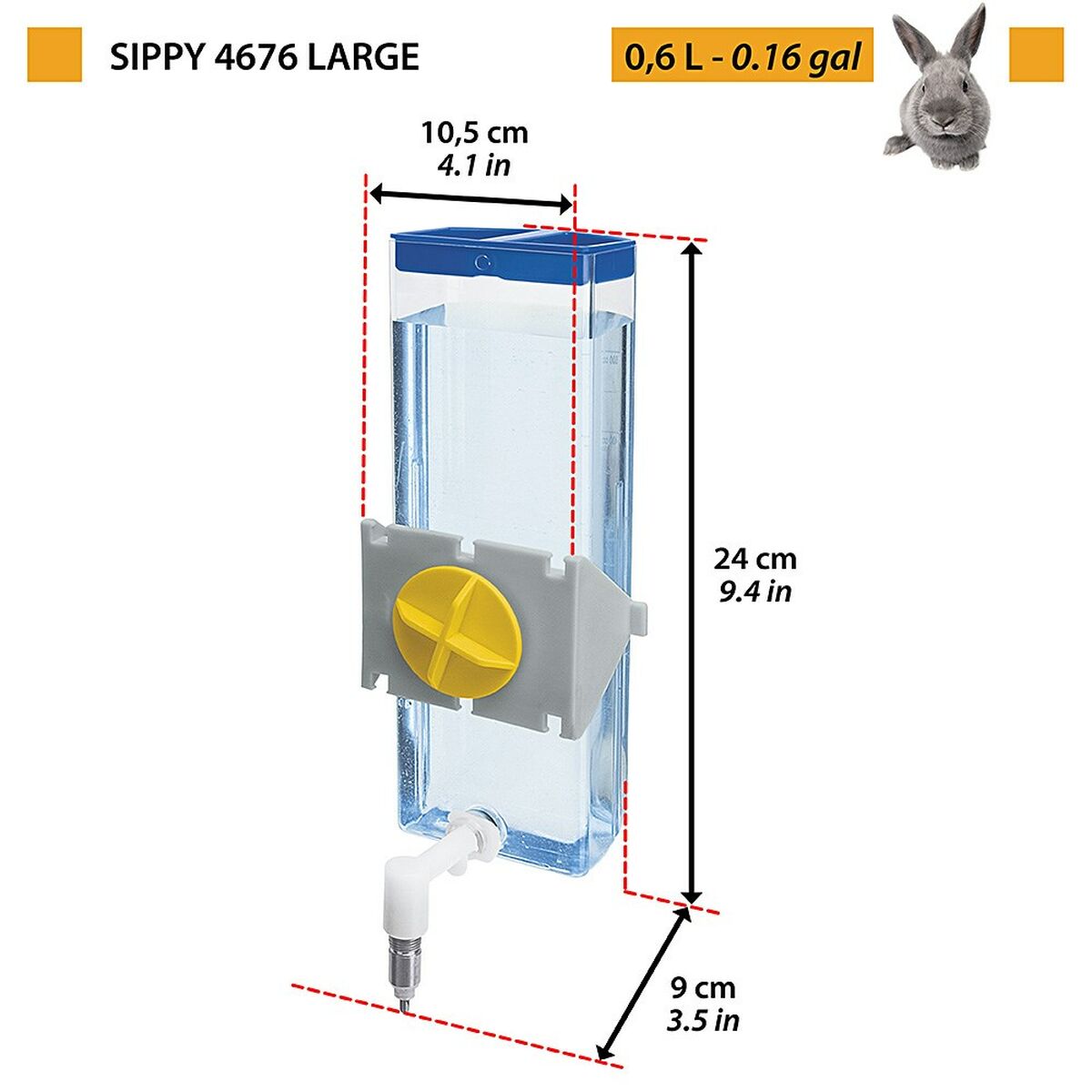 Comedero para Mascotas Ferplast Sippy 4676 Acero Inoxidable 600 ml Transparente Roedores  Comprati.