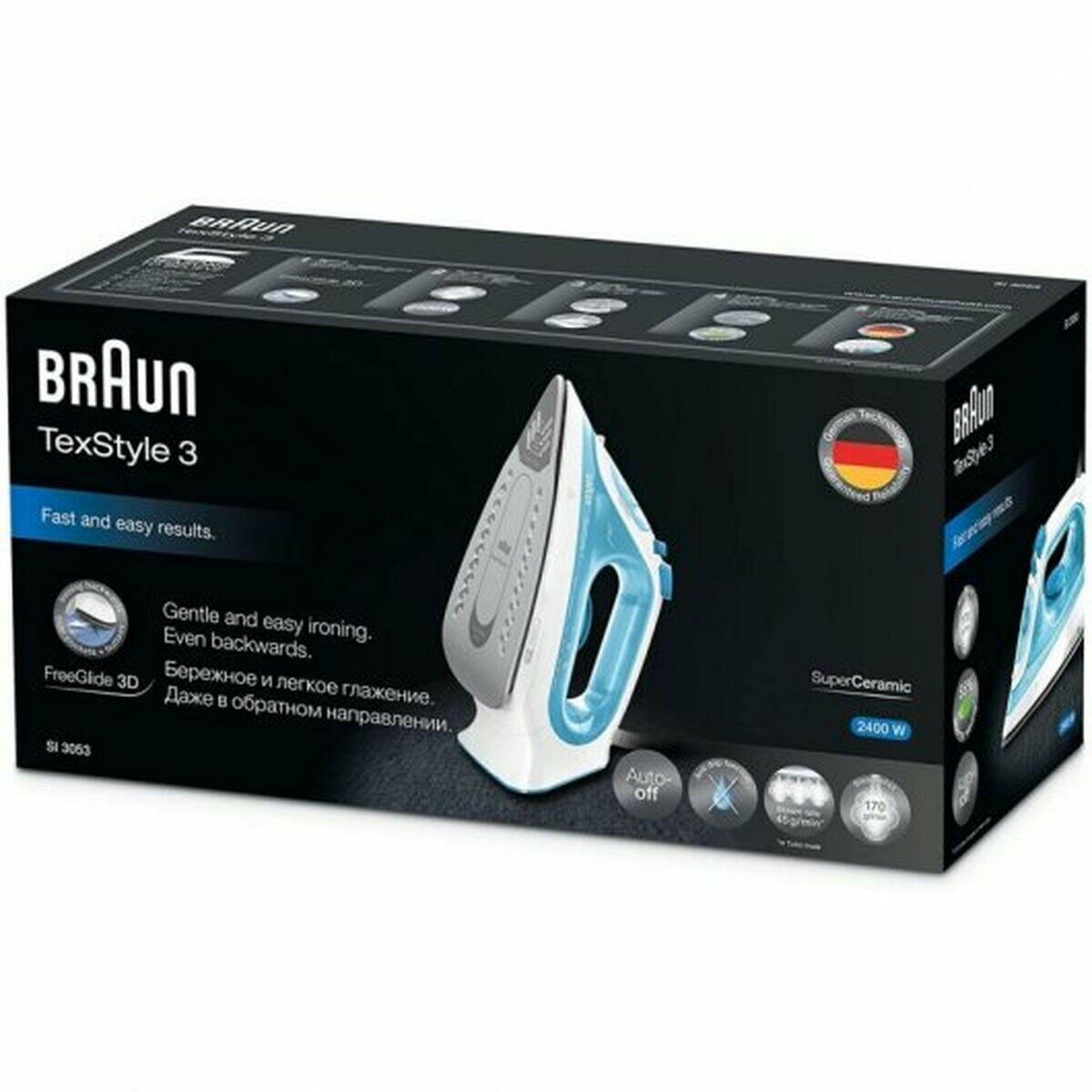 Plancha de Vapor Braun TexStyle 3 SI3053BL  Comprati.