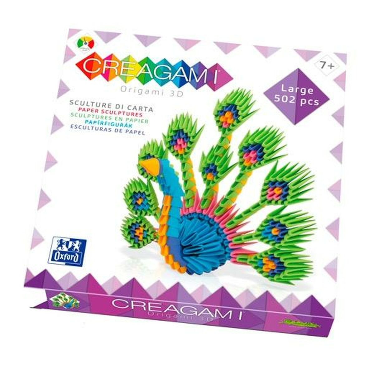 Juego de Manualidades con Papel Oxford Creagami 3D Pavo real  Comprati.