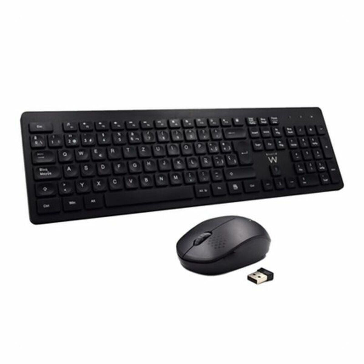 Teclado y Ratón Inalámbrico Ewent EW3256 2.4 GHz Negro Qwerty Español QWERTY  Comprati.