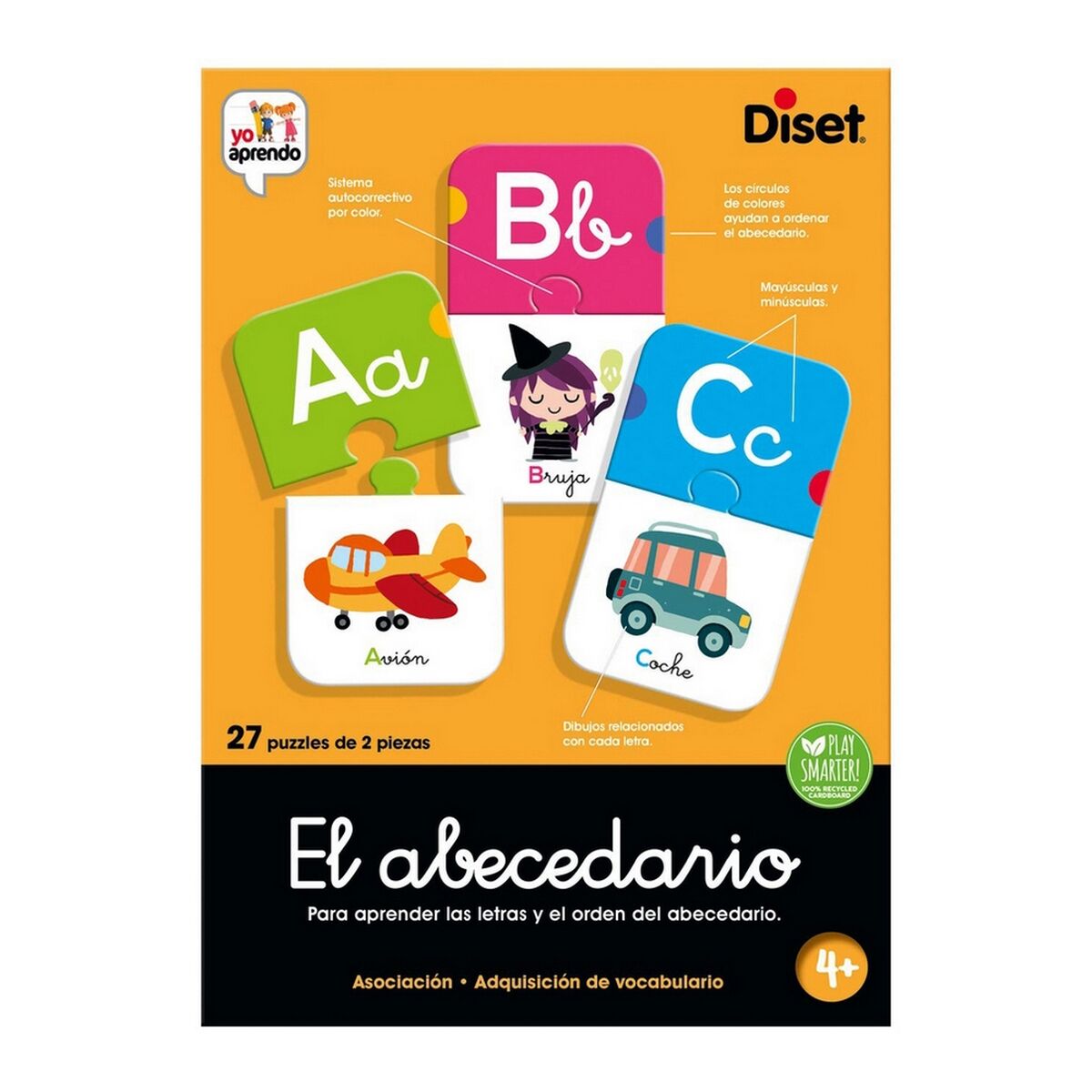 Juego Educativo Diset El Abecedario 54 Piezas  Comprati.