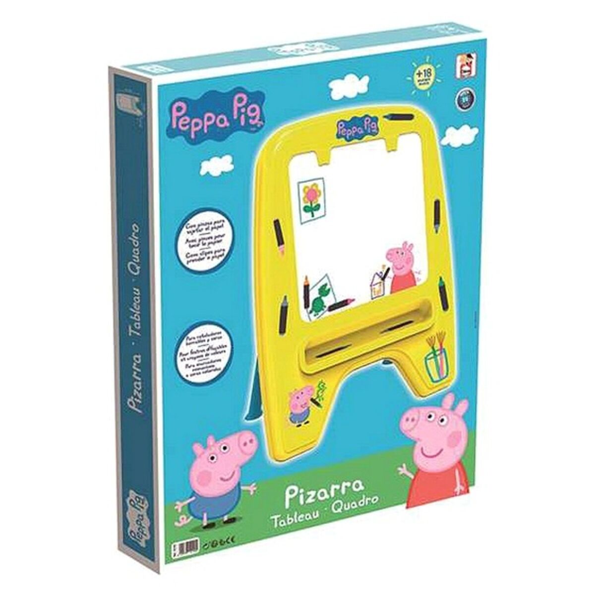 Pizarra Mágica Peppa Pig 52199 Amarillo 59 x 33 x 75 cm (59 x 33 x 75 cm)  Comprati.