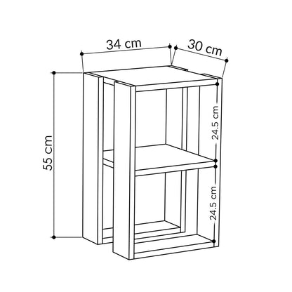 Mesa de Centro Alexandra House Living Blanco Madera MDP 60 x 32 x 60 cm 1 Estante  Comprati.