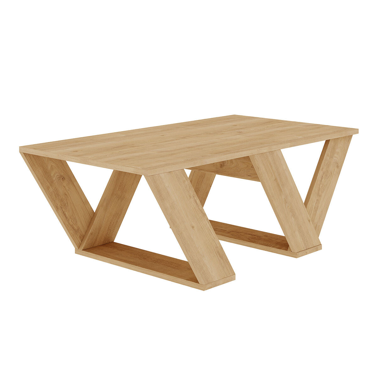 Mesa de Centro Alexandra House Living Diagonal Roble Madera MDP 110 x 40 x 60 cm  Comprati.