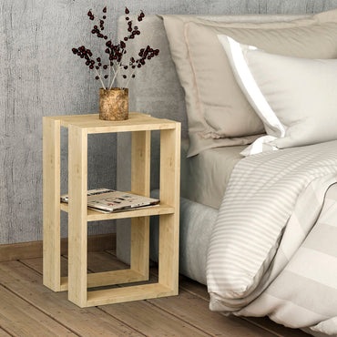 Mesa de Centro Alexandra House Living Roble Madera MDP 60 x 32 x 60 cm 1 Estante  Comprati.