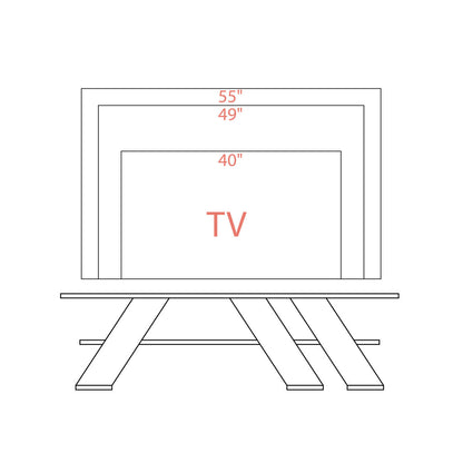 Mueble de TV Alexandra House Living Diagonal Blanco 140 x 40 x 34 cm  Comprati.