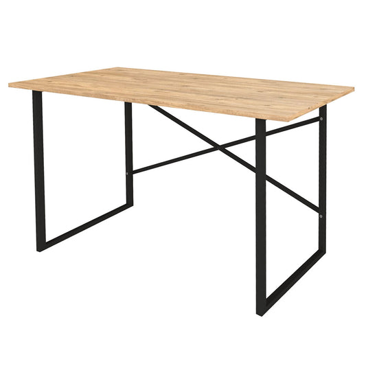 Mesa de Escritorio Alexandra House Living Negro Roble Metal Madera MDP 120 x 75 x 60 cm industrial  Comprati.