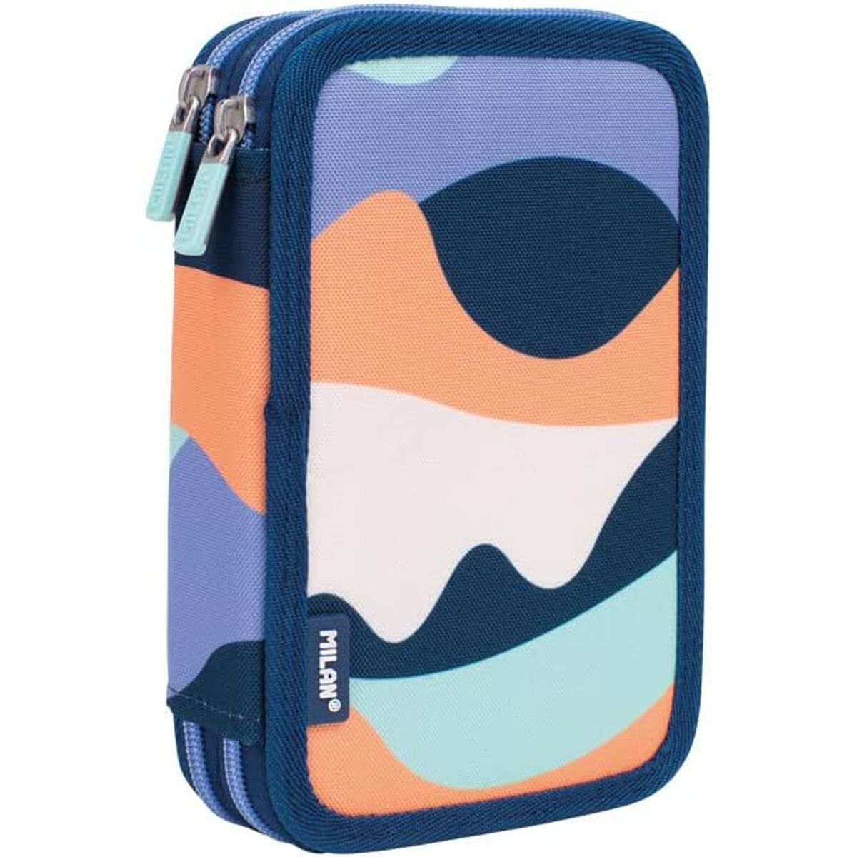 Plumier Doble Milan The Fun Azul 19,5 x 13 x 5 cm  Comprati.