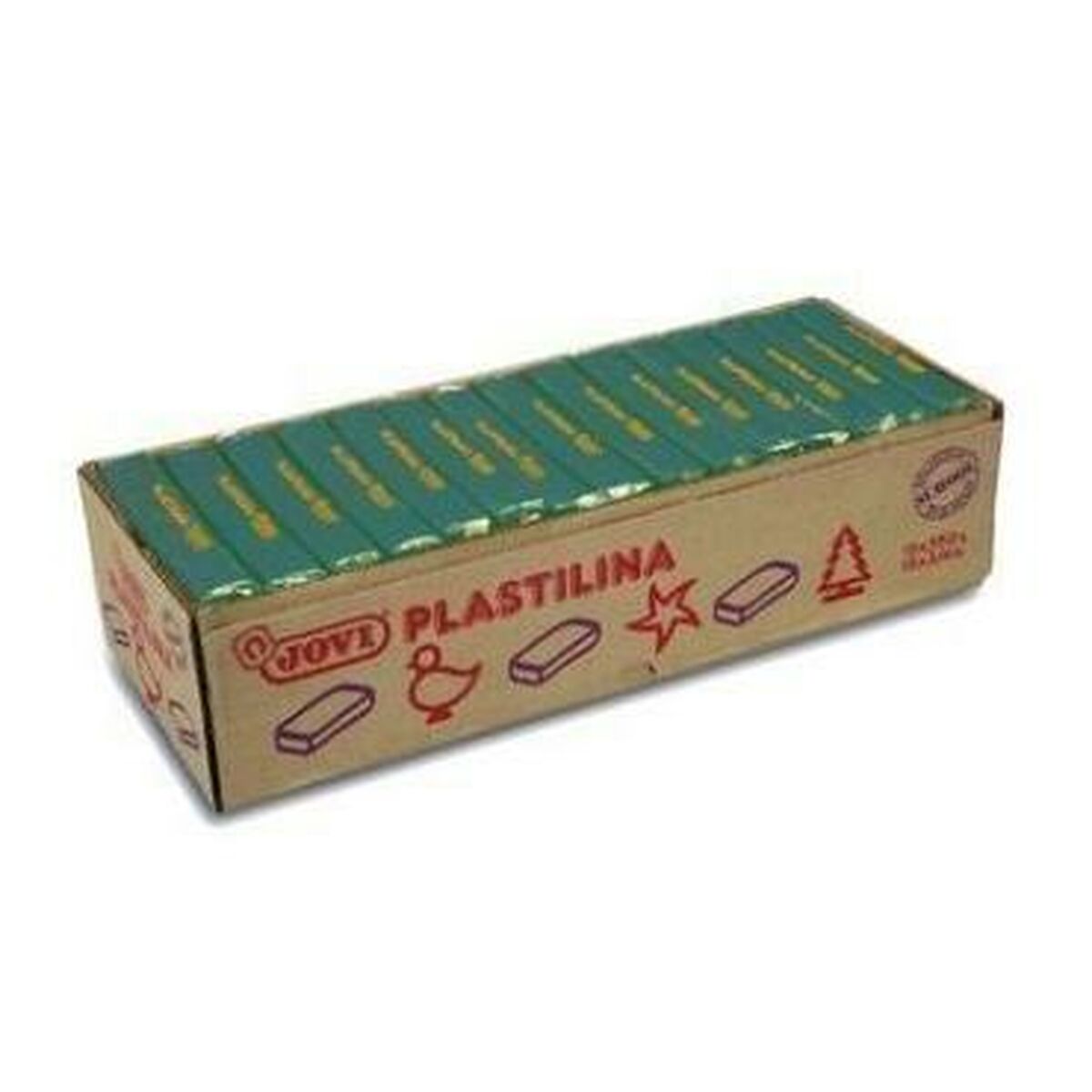 Plastilina Jovi School Verde oscuro (15 Piezas)  Comprati.