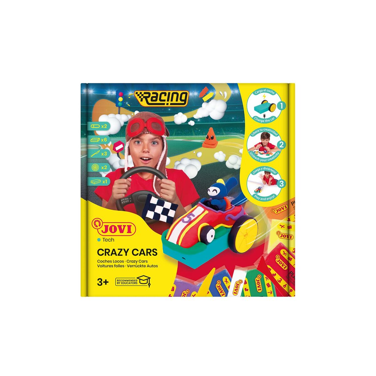 Juego de Plastilina Jovi Crazy Cars Racing Multicolor (1 Pieza)  Comprati.