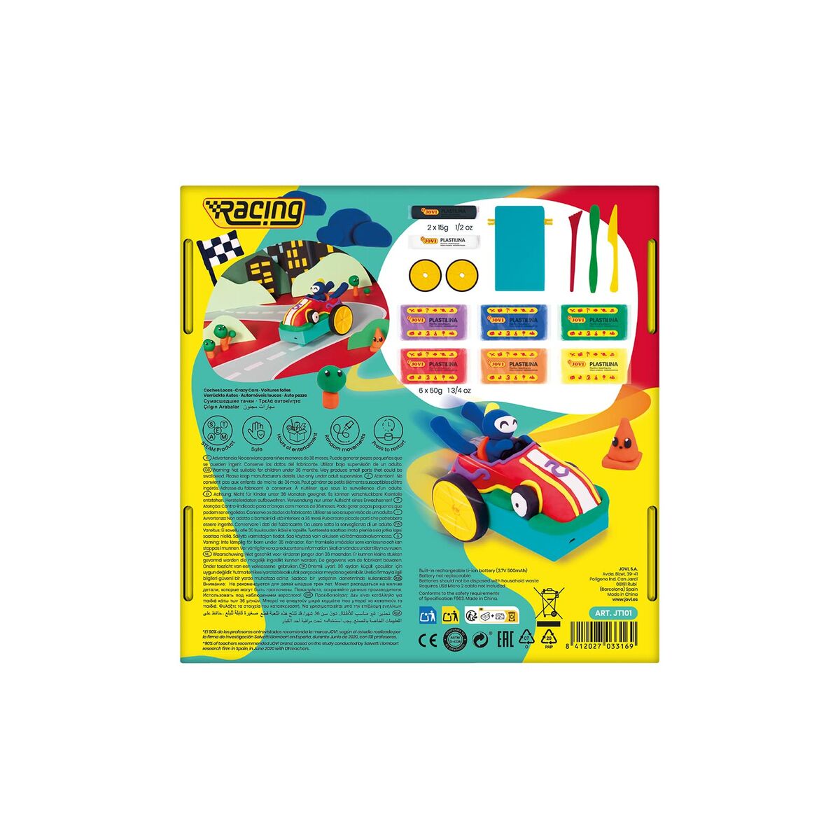 Juego de Plastilina Jovi Crazy Cars Racing Multicolor (1 Pieza)  Comprati.