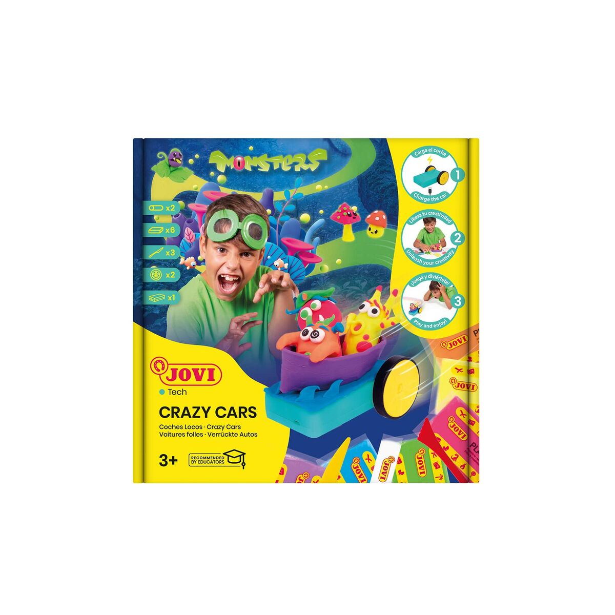 Juego de Plastilina Jovi Crazy Cars Monsters Multicolor (1 Pieza)  Comprati.