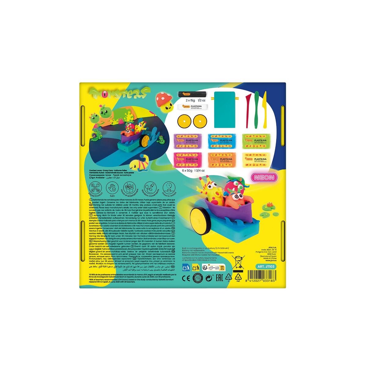 Juego de Plastilina Jovi Crazy Cars Monsters Multicolor (1 Pieza)  Comprati.