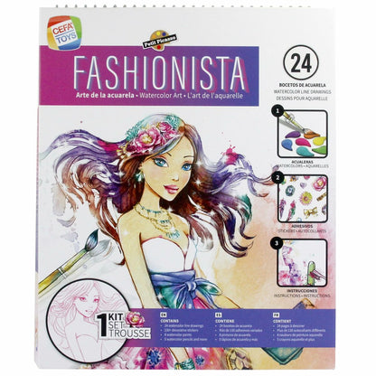 Bloc con Dibujos para Colorear Cefatoys Fashionista  Comprati.