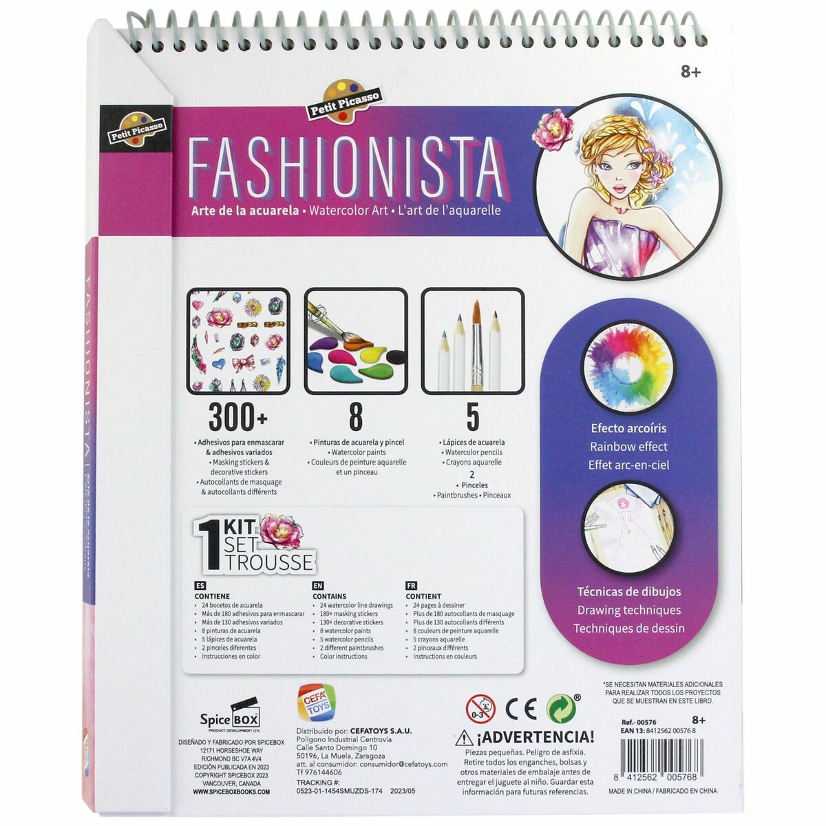 Bloc con Dibujos para Colorear Cefatoys Fashionista  Comprati.