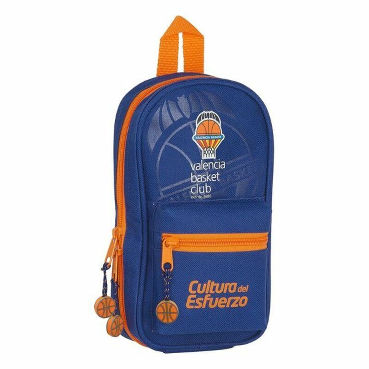 Plumier Mochila Valencia Basket M747 Azul Naranja 12 x 23 x 5 cm (33 Piezas)  Comprati.