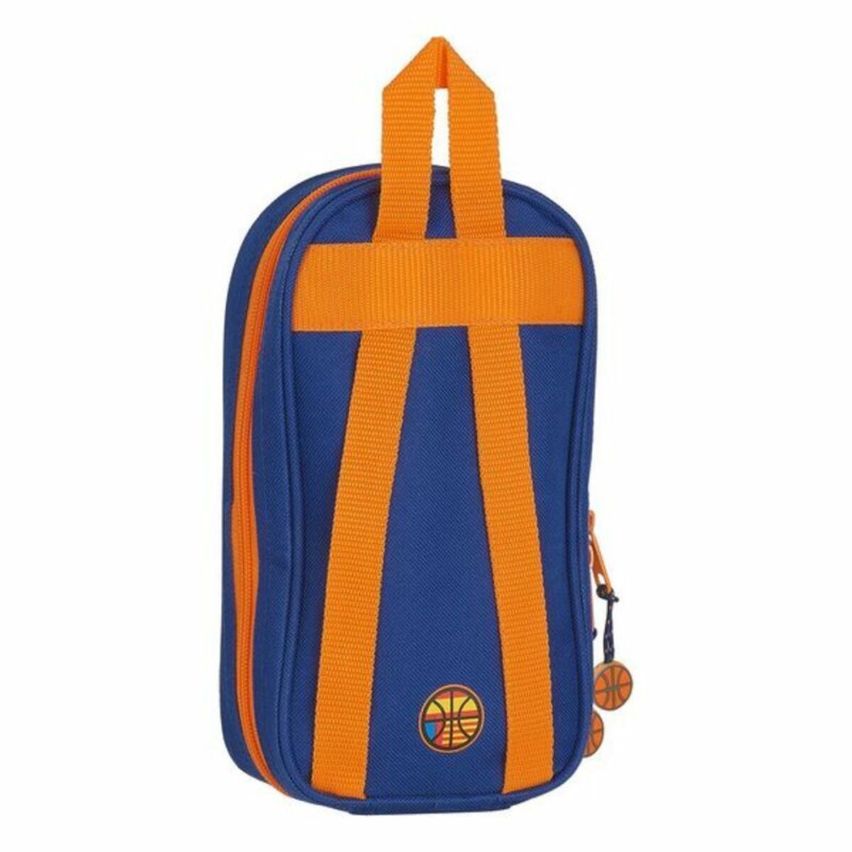 Plumier Mochila Valencia Basket M747 Azul Naranja 12 x 23 x 5 cm (33 Piezas)  Comprati.