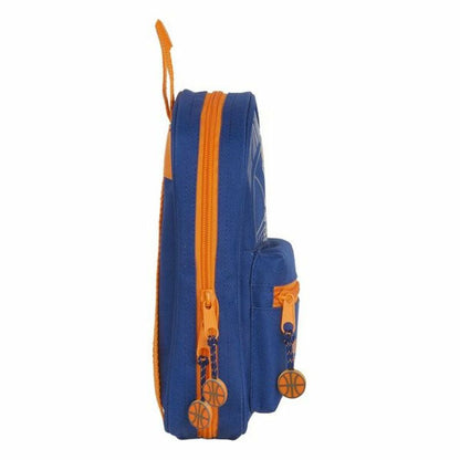 Plumier Mochila Valencia Basket M747 Azul Naranja 12 x 23 x 5 cm (33 Piezas)  Comprati.