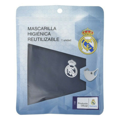 Mascarilla Higiénica de Tela Reutilizable Real Madrid C.F. Azul  Comprati.