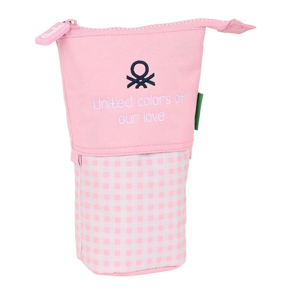 Estuche Cubilete Benetton Vichy Rosa (8 x 19 x 6 cm)  Comprati.