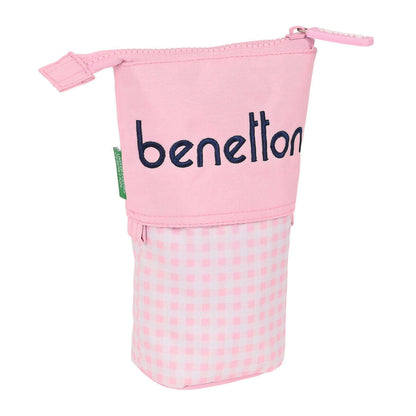 Estuche Cubilete Benetton Vichy Rosa (8 x 19 x 6 cm)  Comprati.