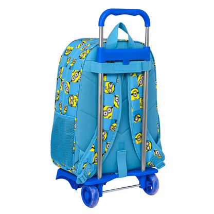 Mochila Escolar con Ruedas Minions Minionstatic Azul (33 x 42 x 14 cm)  Comprati.