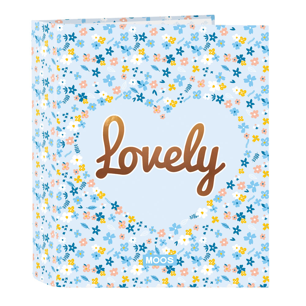 Carpeta de anillas Moos Lovely Azul claro A4 (27 x 33 x 6 cm)  Comprati.