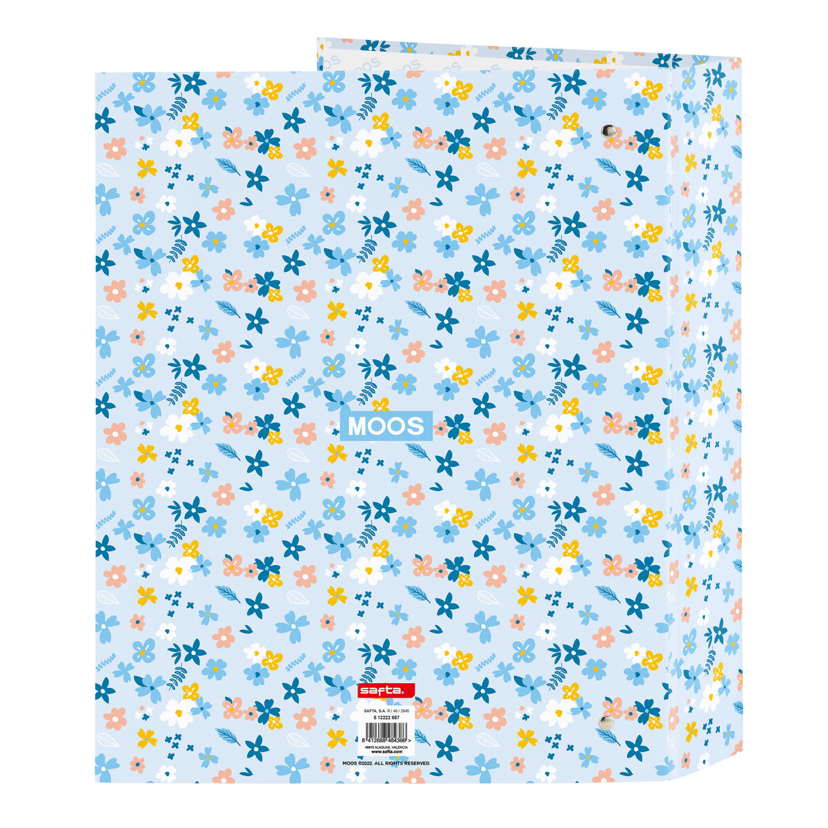 Carpeta de anillas Moos Lovely Azul claro A4 (27 x 33 x 6 cm)  Comprati.