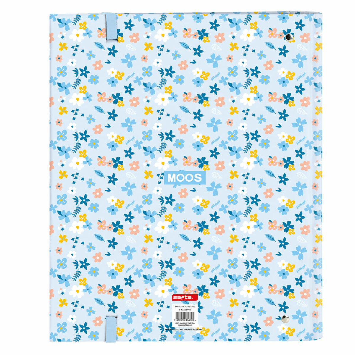 Carpeta de anillas Moos Lovely Azul claro A4  Comprati.