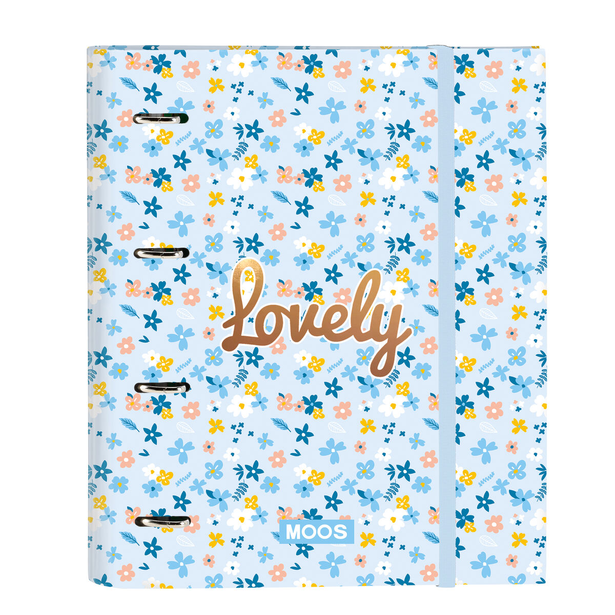 Carpeta de anillas Moos Lovely Azul claro A4  Comprati.