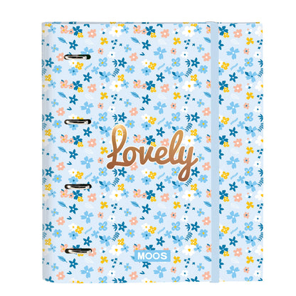 Carpeta de anillas Moos Lovely Azul claro A4  Comprati.