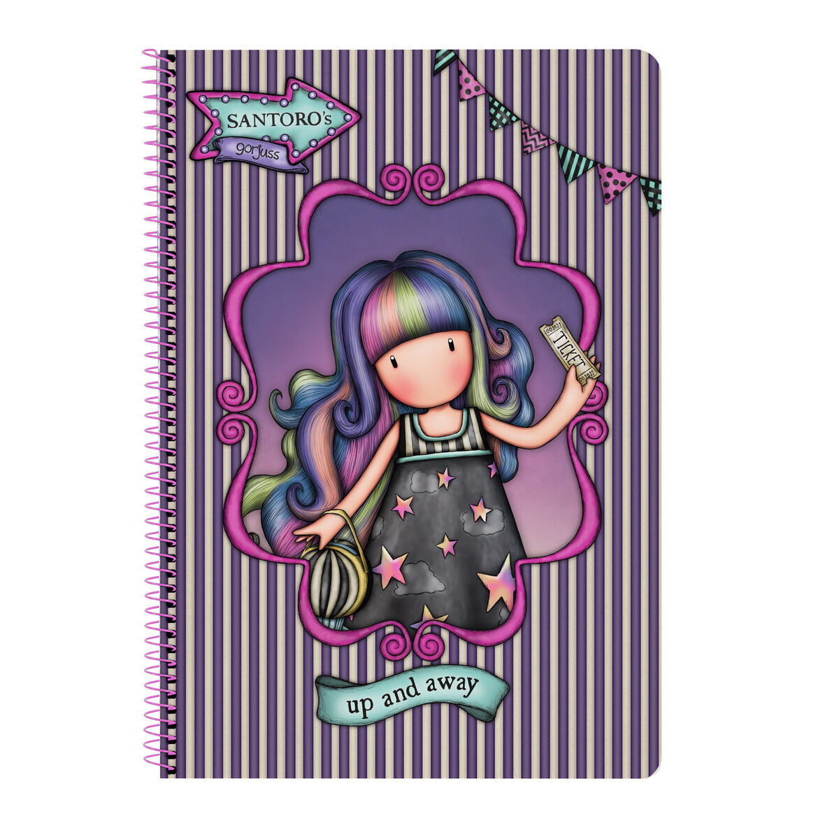 Libreta Gorjuss Up and away Morado A4  Comprati.