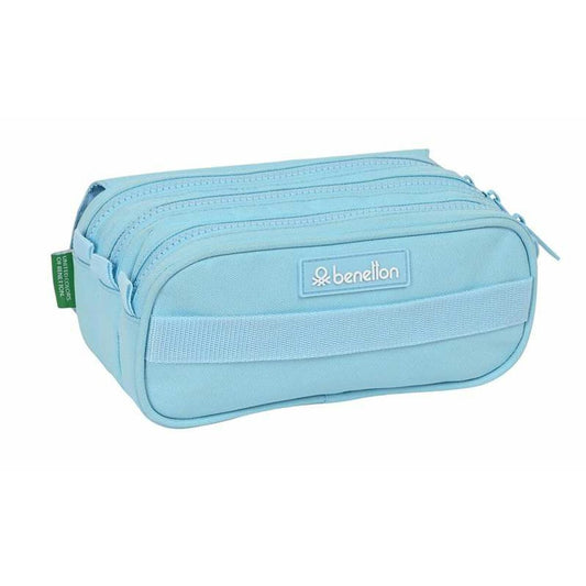 Portatodo Triple Benetton Sequins Azul claro 21,5 x 10 x 8 cm  Comprati.