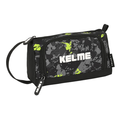 Estuche Escolar con Accesorios Kelme Jungle Negro Gris Lima 20 x 11 x 8.5 cm (32 Piezas)  Comprati.