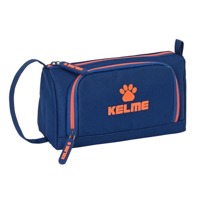 Estuche Escolar con Accesorios Kelme Navy blue Naranja Azul marino 20 x 11 x 8.5 cm (32 Piezas)  Comprati.