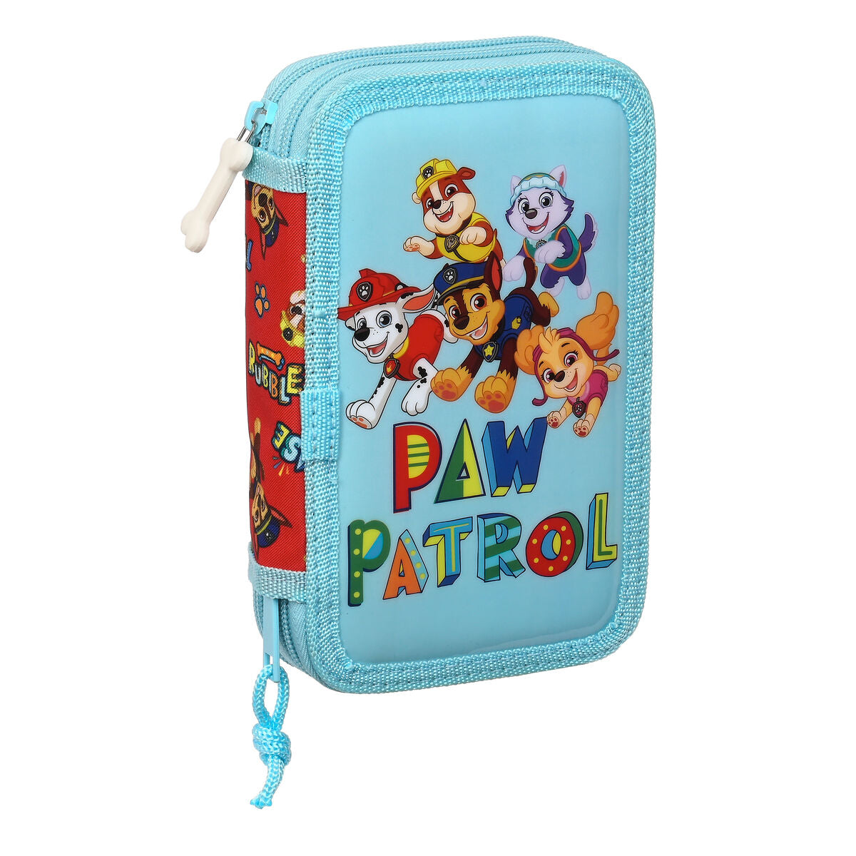 Estuche Escolar con Accesorios The Paw Patrol Funday Azul Rojo 12.5 x 19.5 x 4 cm (28 piezas)  Comprati.