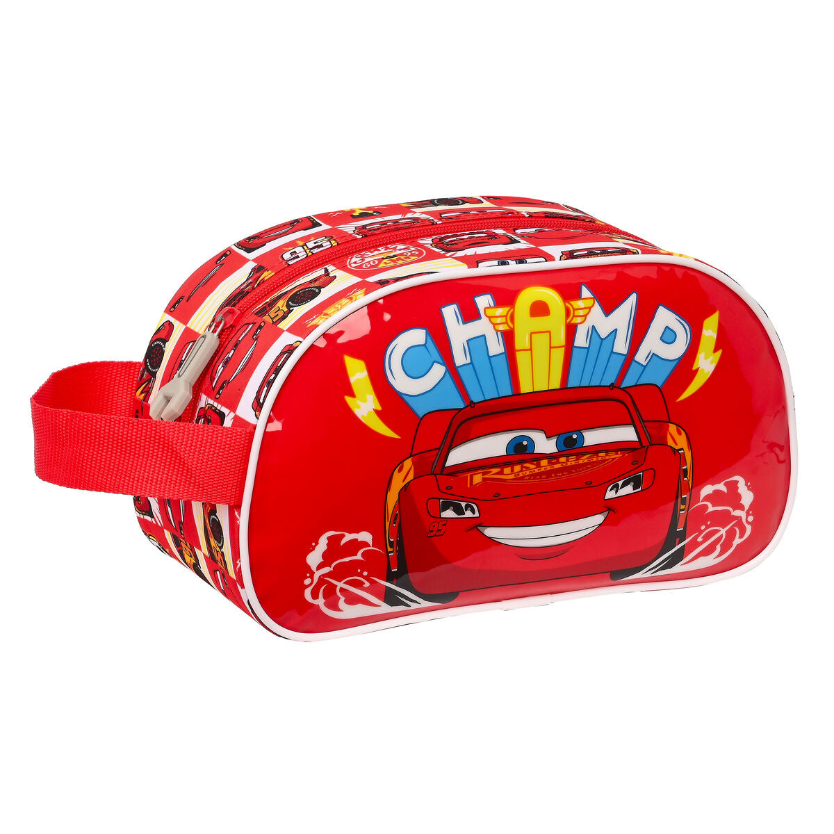 Neceser Escolar Cars Let's race Blanco Rojo 26 x 15 x 12 cm  Comprati.