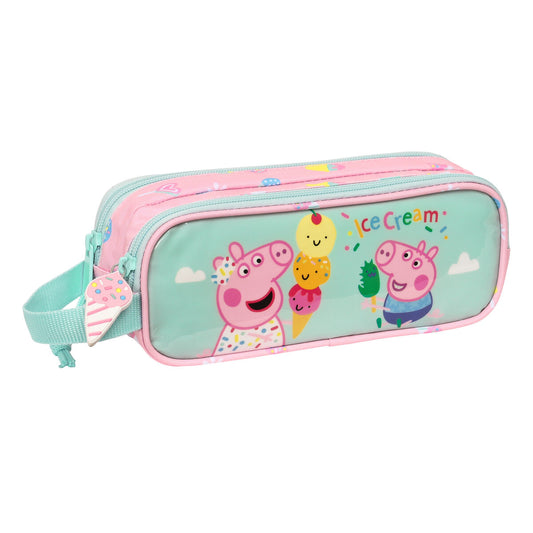 Portatodo Doble Peppa Pig Ice cream Rosa Menta 21 x 8 x 6 cm  Comprati.