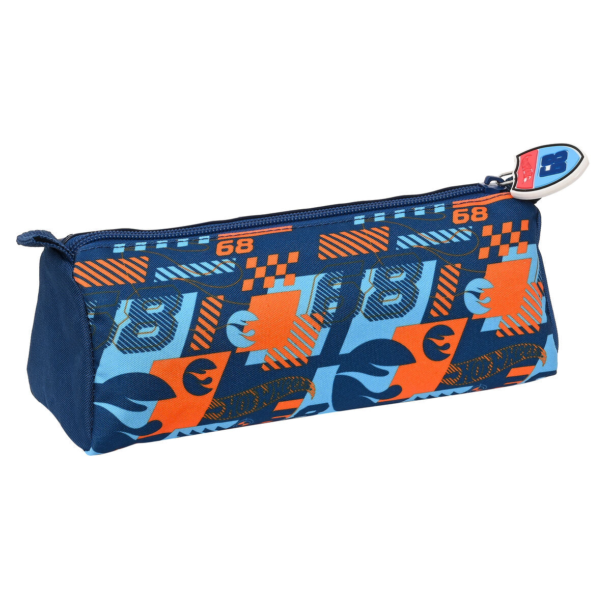 Estuche Escolar Hot Wheels Speed club Naranja Azul marino (21 x 8 x 7 cm)  Comprati.