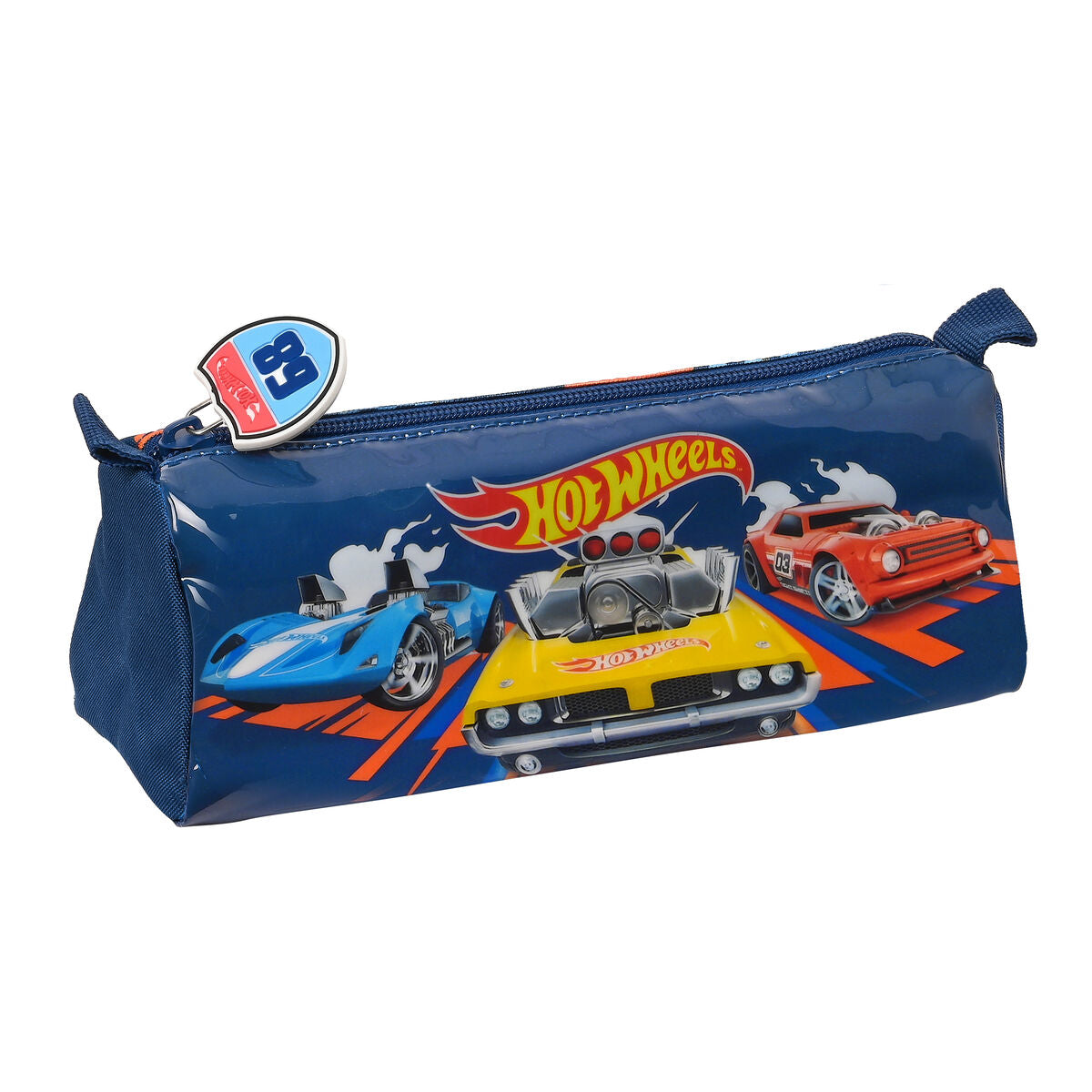 Estuche Escolar Hot Wheels Speed club Naranja Azul marino (21 x 8 x 7 cm)  Comprati.