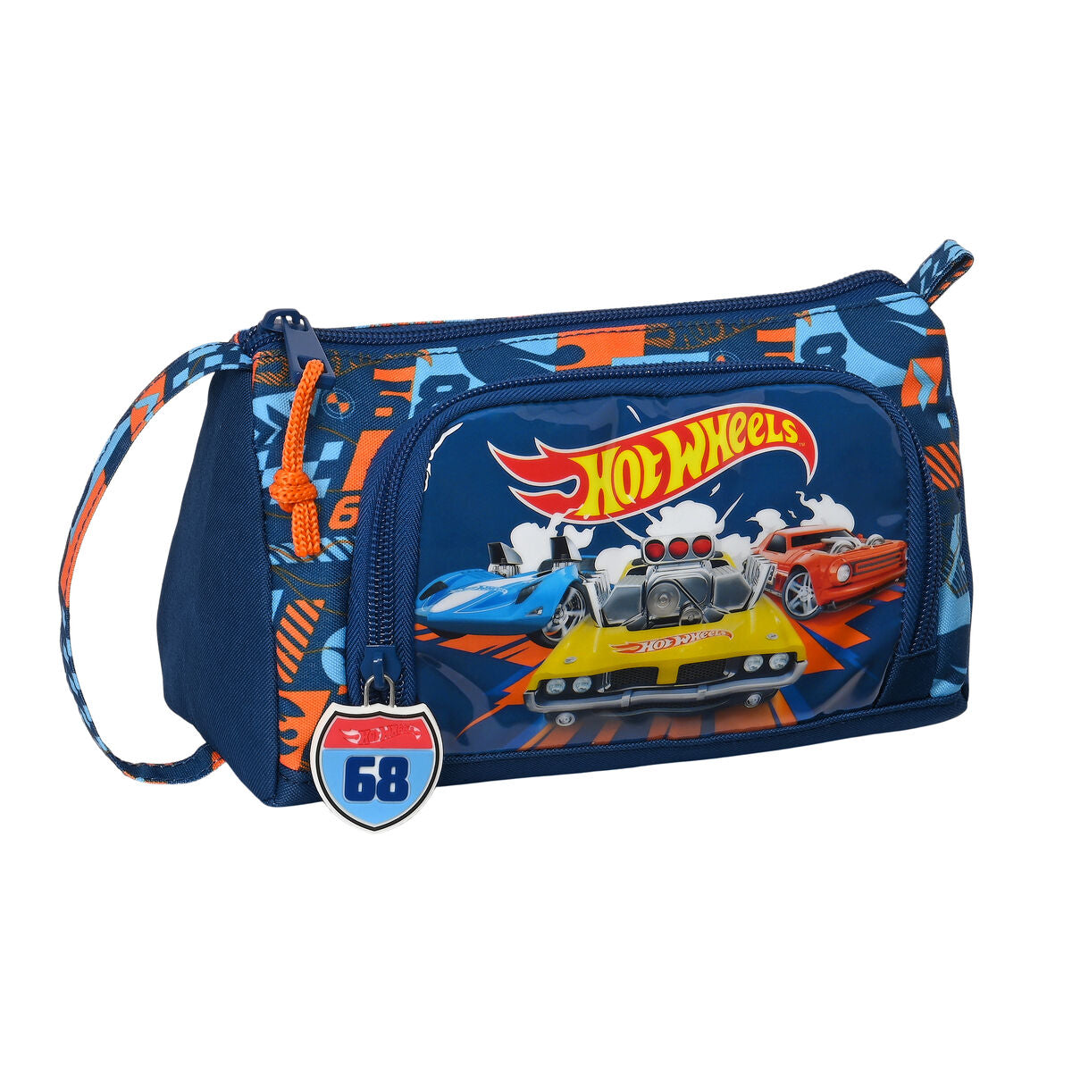 Estuche Escolar con Accesorios Hot Wheels Speed club Naranja 20 x 11 x 8.5 cm (32 Piezas)  Comprati.