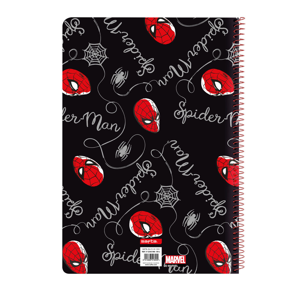 Libreta Spider-Man Hero Negro A4 80 Hojas  Comprati.