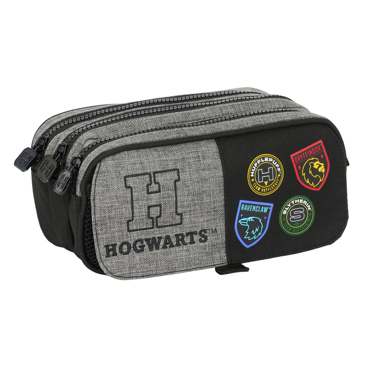 Portatodo Doble Harry Potter House of champions Negro Gris 21,5 x 10 x 8 cm  Comprati.