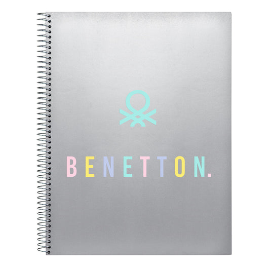 Libreta Benetton Silver Plateado A4 120 Hojas  Comprati.