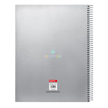 Libreta Benetton Silver Plateado A4 120 Hojas  Comprati.