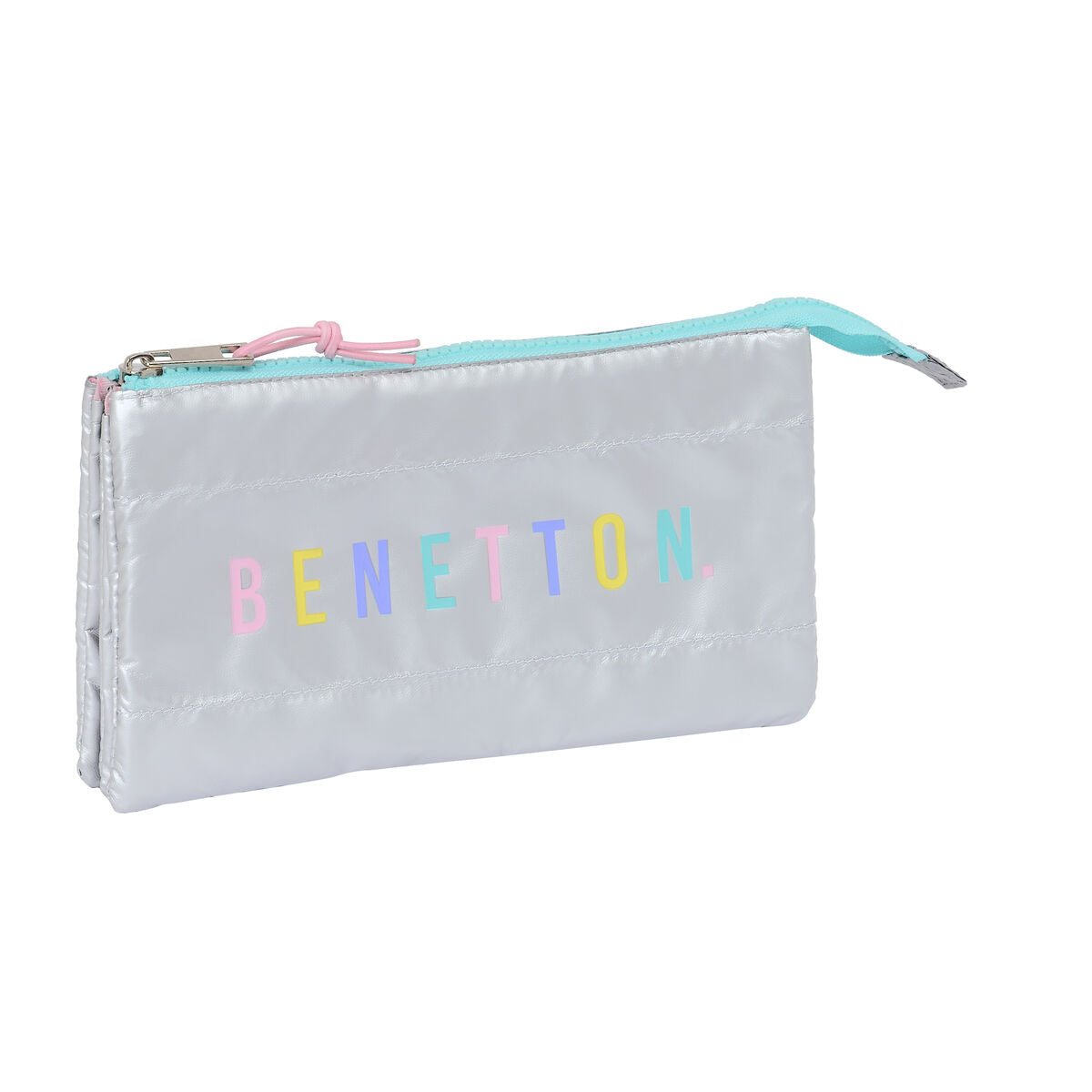 Portatodo Triple Benetton Silver Plateado 22 x 12 x 3 cm  Comprati.