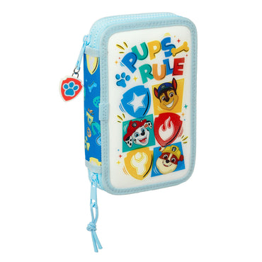 Plumier Doble The Paw Patrol Pups rule Azul 12.5 x 19.5 x 4 cm 28 piezas  Comprati.