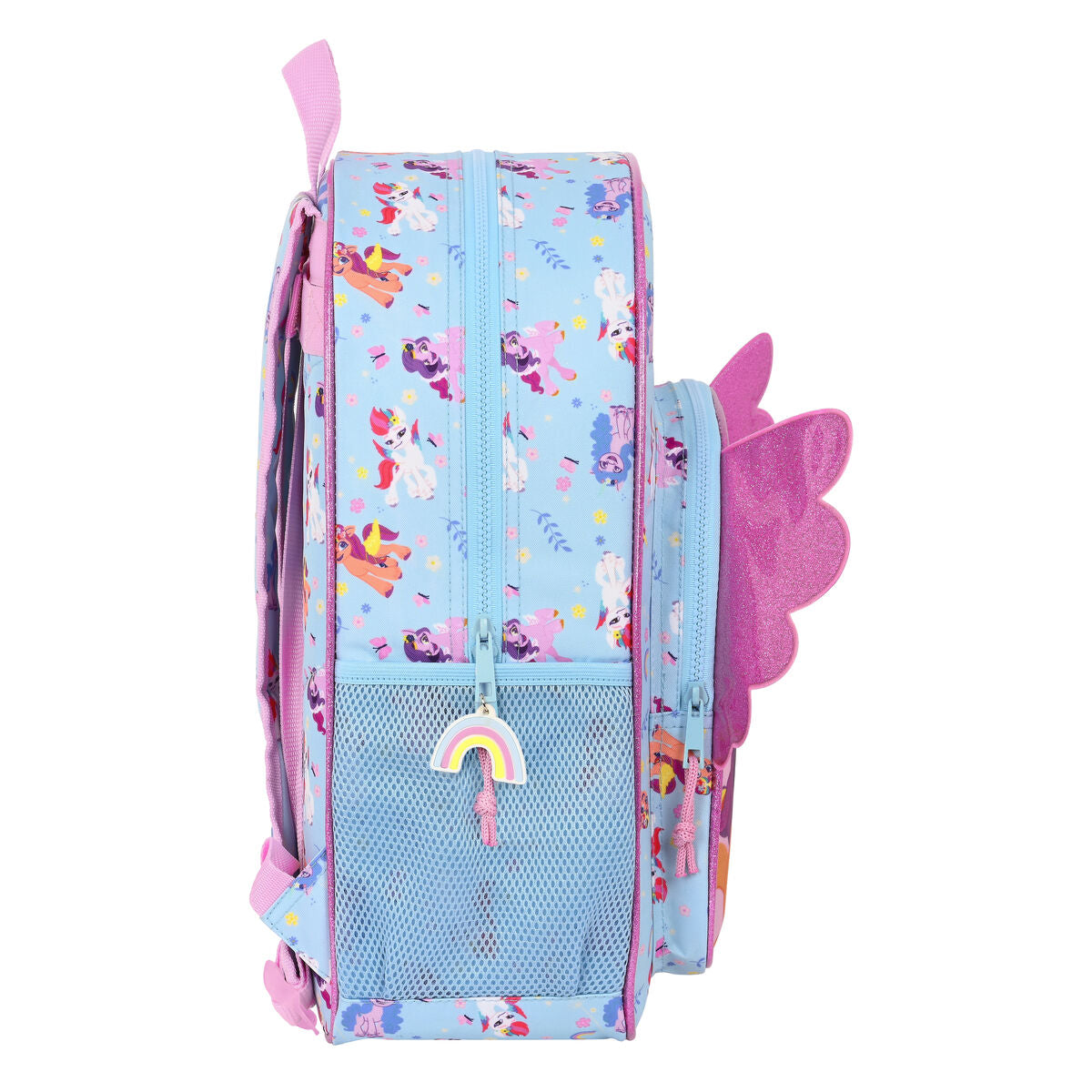 Mochila Escolar My Little Pony Wild & free Azul Rosa 33 x 42 x 14 cm  Comprati.