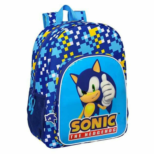 Mochila Escolar Sonic Speed 33 x 42 x 14 cm Azul 14 L  Comprati.